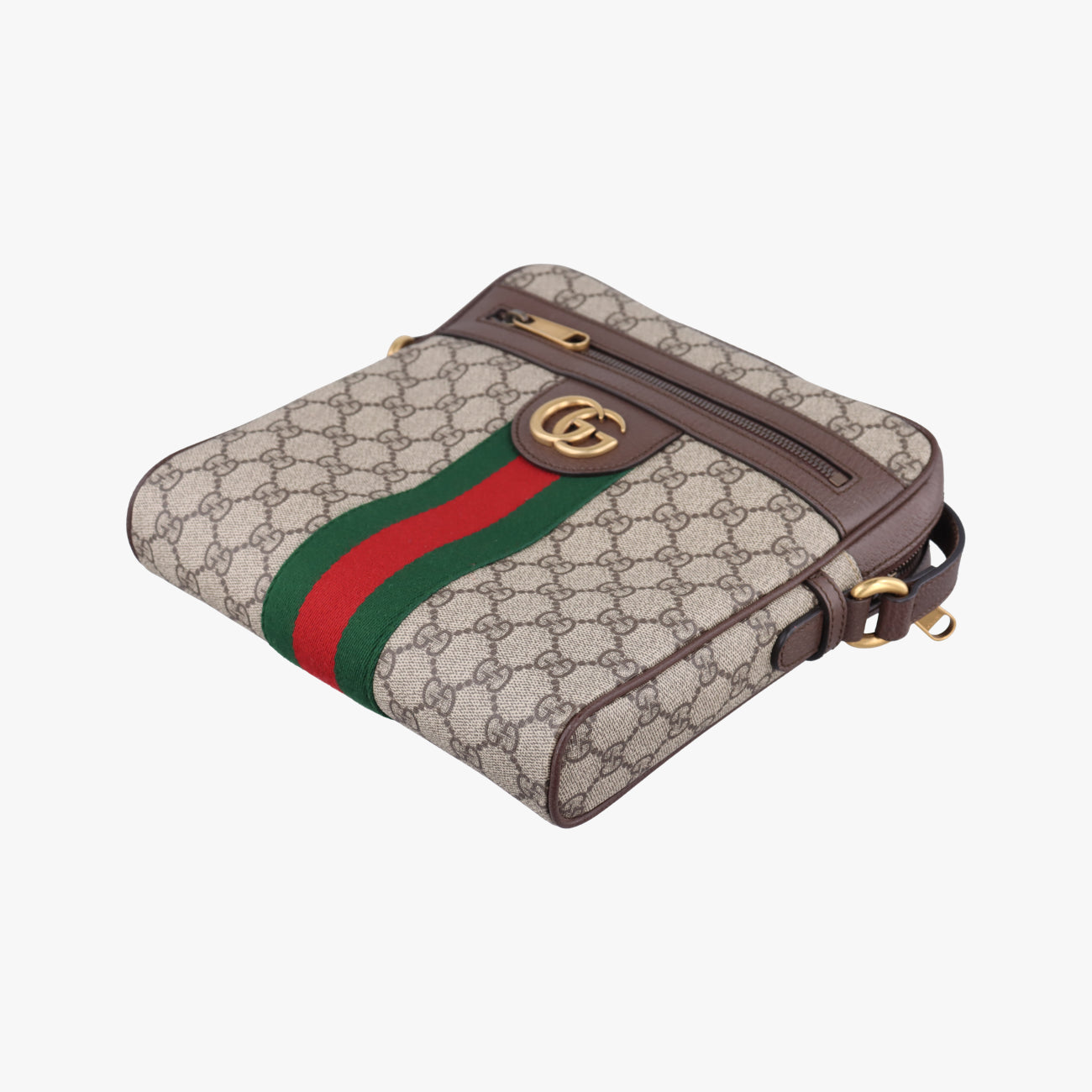 Ophidia Brown×green×red PVC coated canvas 547926 A038071925オフィディア ブラウン×グリーン×レッド PVCコーティングキャンバス 547926 A038071925