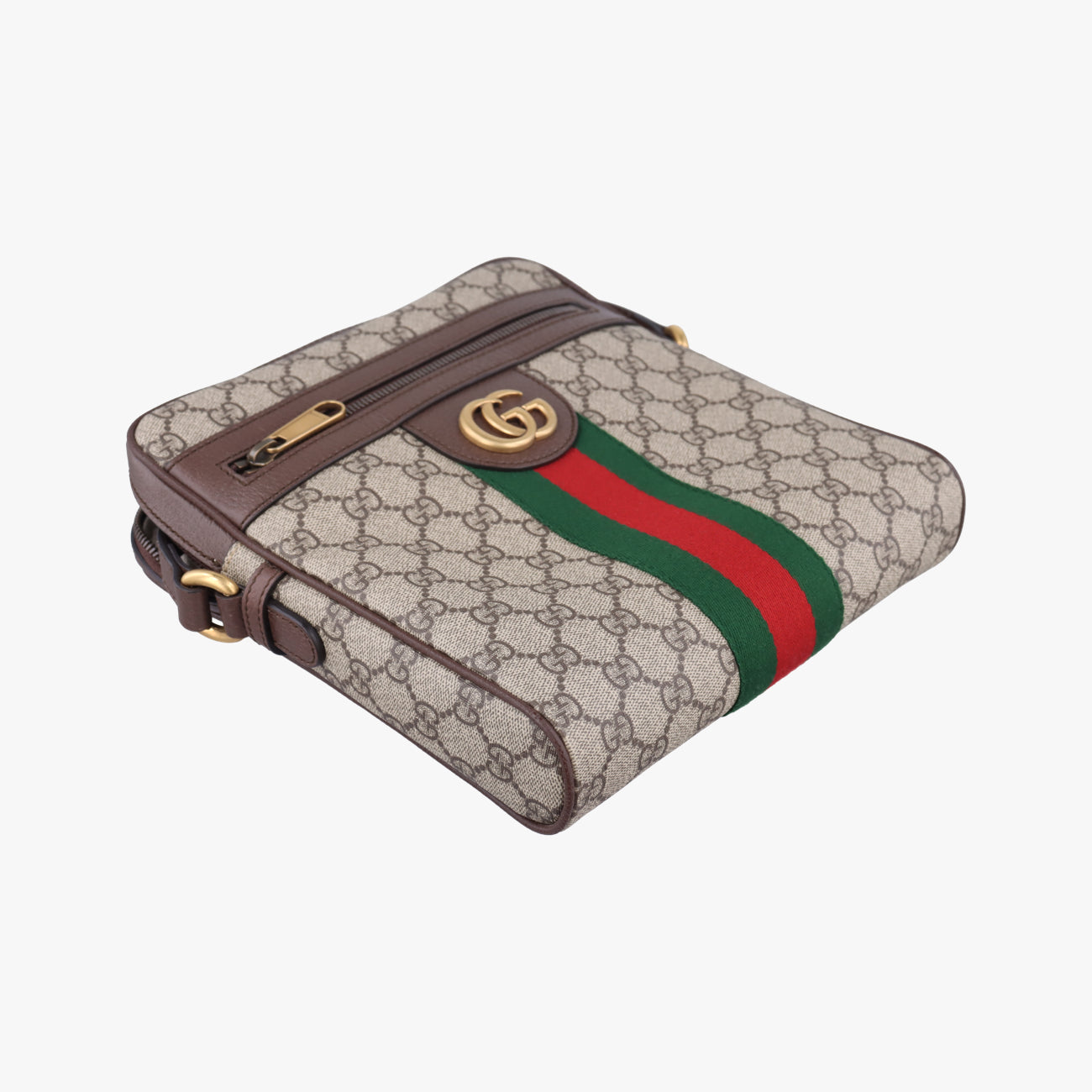 Ophidia Brown×green×red PVC coated canvas 547926 A038071925オフィディア ブラウン×グリーン×レッド PVCコーティングキャンバス 547926 A038071925