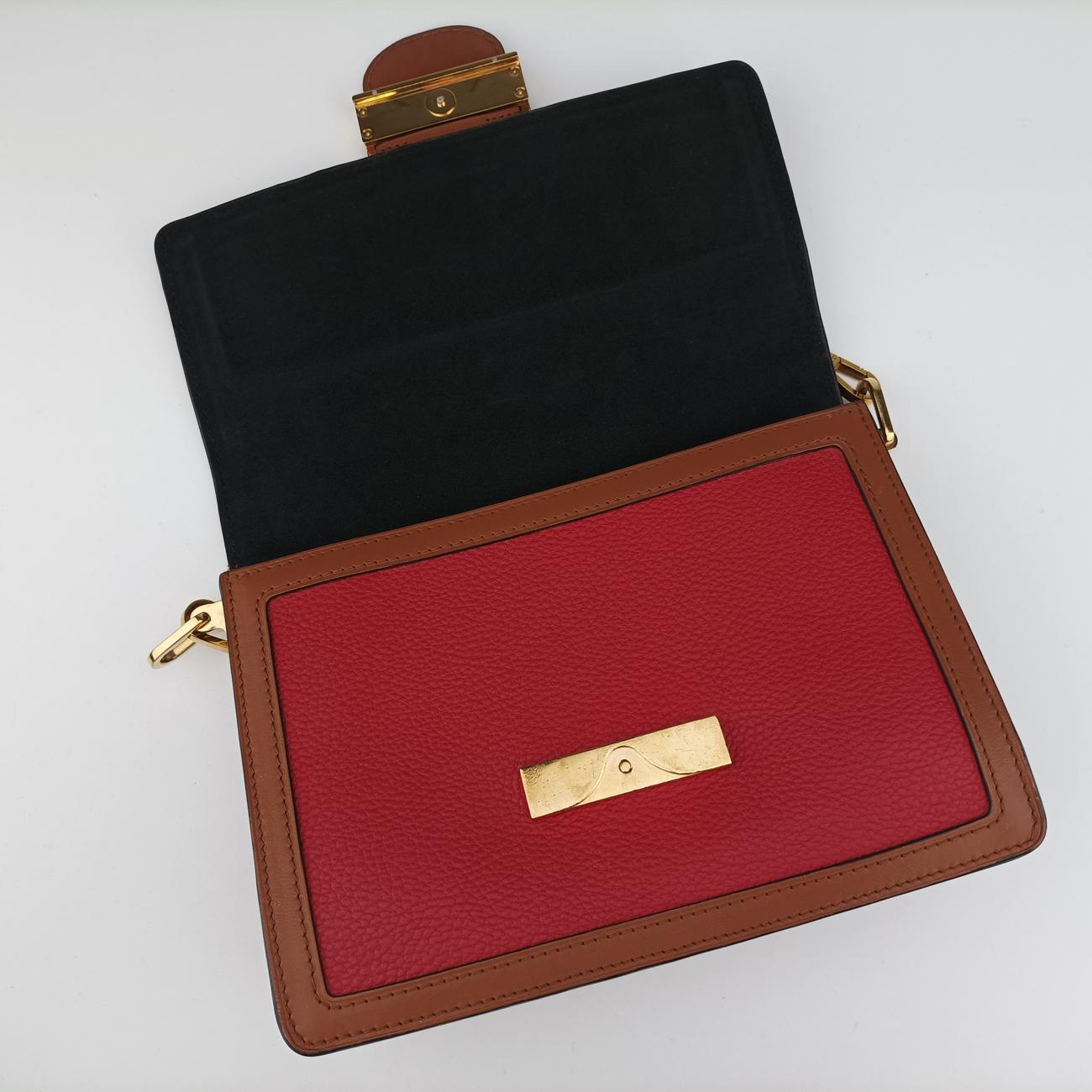 DAUPHINE MM Scarlet Red×Panama Beige Taurillon leather M53830 GI4158ドーフィーヌMM パナマスカーレット トリヨンレザー M53830 GI4158