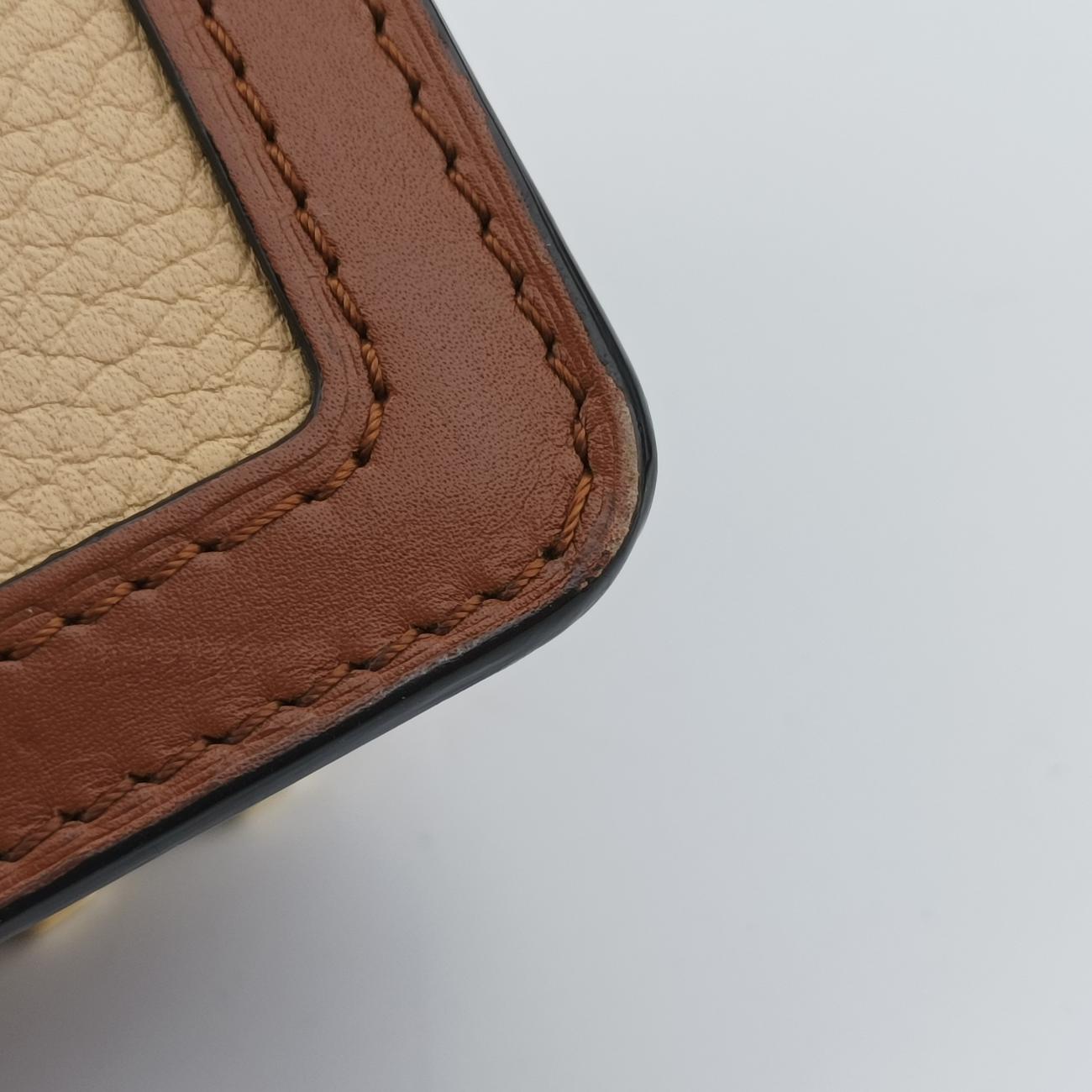 DAUPHINE MM Scarlet Red×Panama Beige Taurillon leather M53830 GI4158ドーフィーヌMM パナマスカーレット トリヨンレザー M53830 GI4158