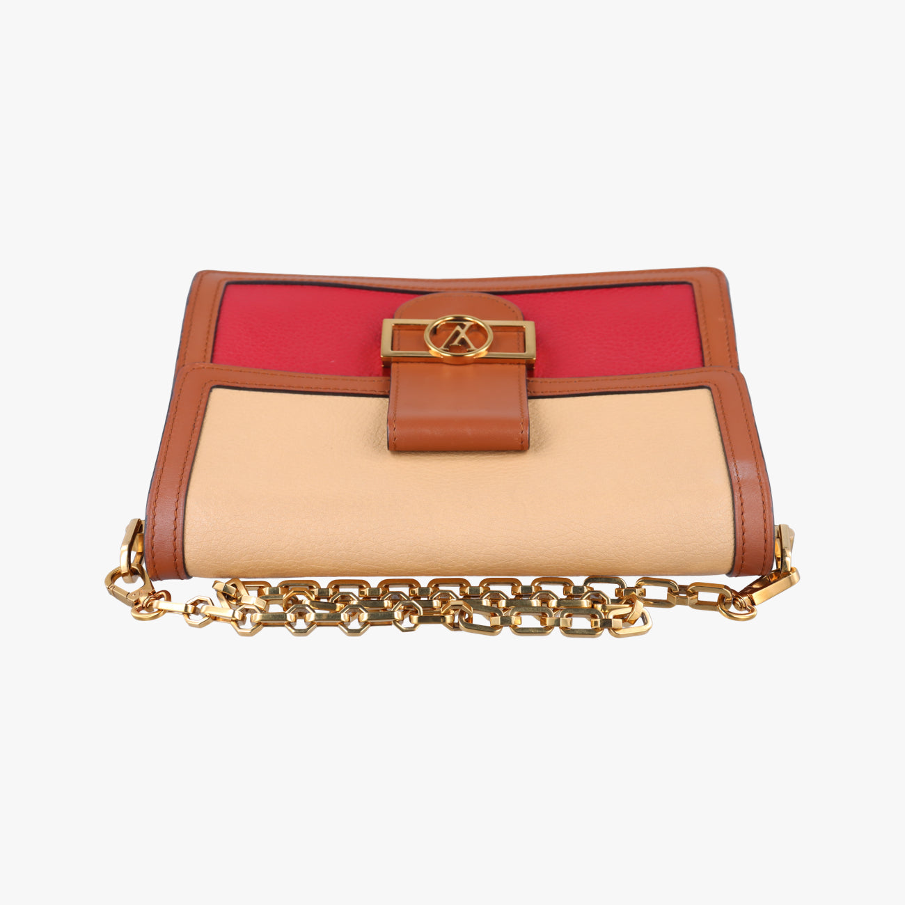 DAUPHINE MM Scarlet Red×Panama Beige Taurillon leather M53830 GI4158ドーフィーヌMM パナマスカーレット トリヨンレザー M53830 GI4158