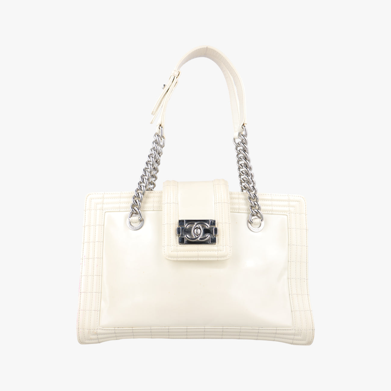 Jetsetter Boy Shopping Tote White Patent A67020 16401104ジェットセッター ボーイ ショッピング トート ホワイト パテント A67020 16401104