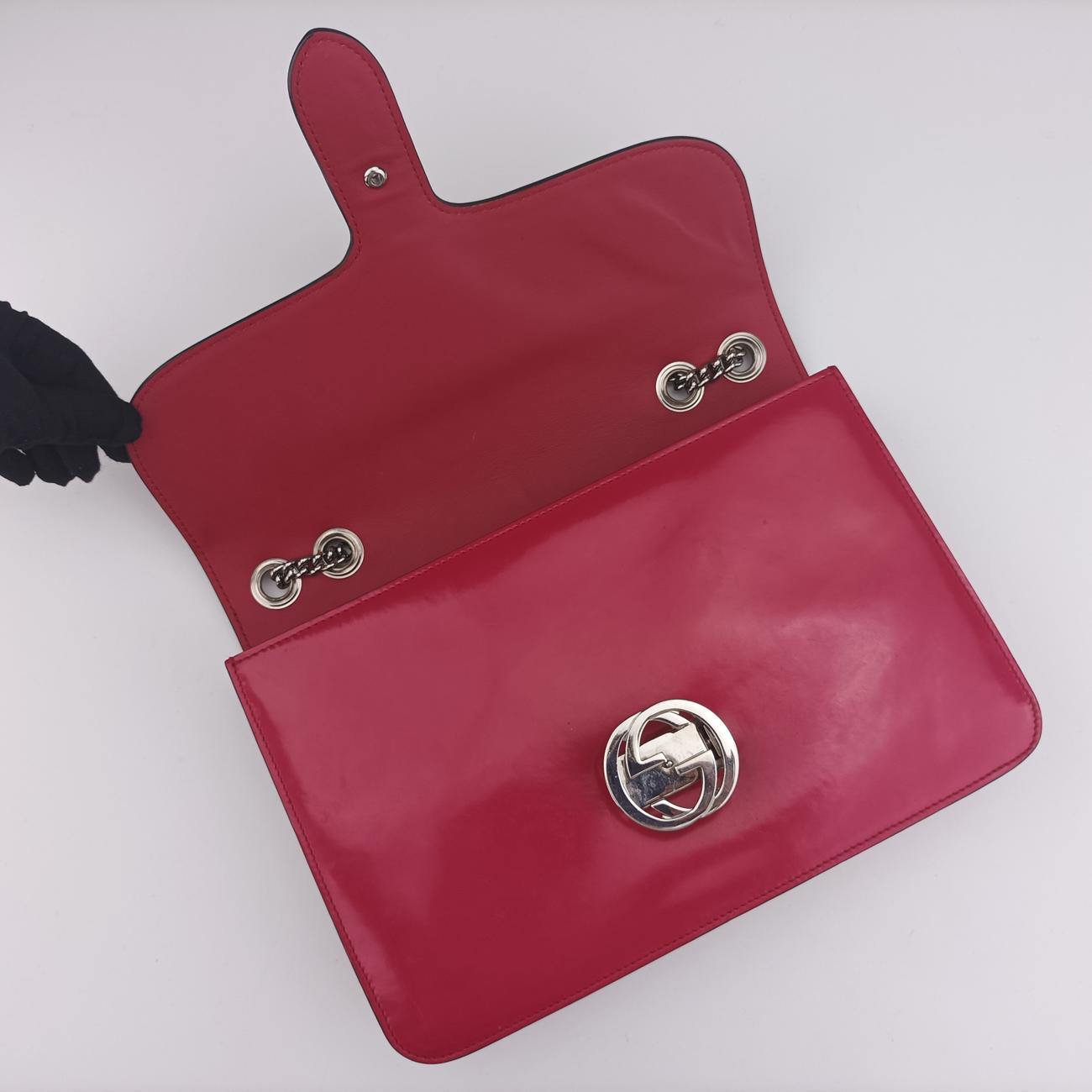 Interlocking G Pink Patent 387606 G018583152インターロッキングG ピンク パテント 387606 G018583152