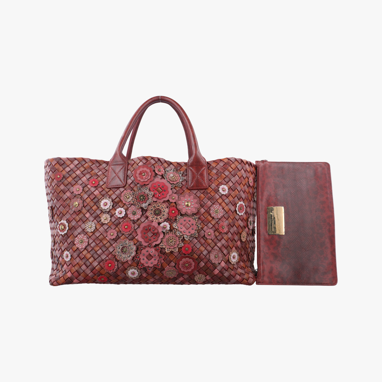 Intrecciato Red×Multicolour Leather B06467809Dイントレチャート レッド×マルチカラー レザー B06467809D