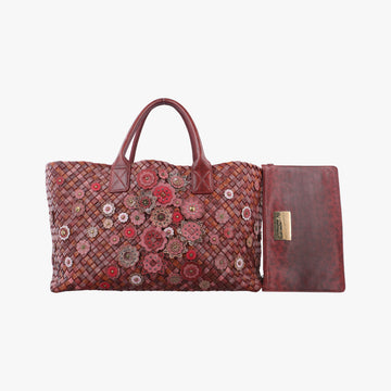 Intrecciato Red×Multicolour Leather B06467809Dイントレチャート レッド×マルチカラー レザー B06467809D