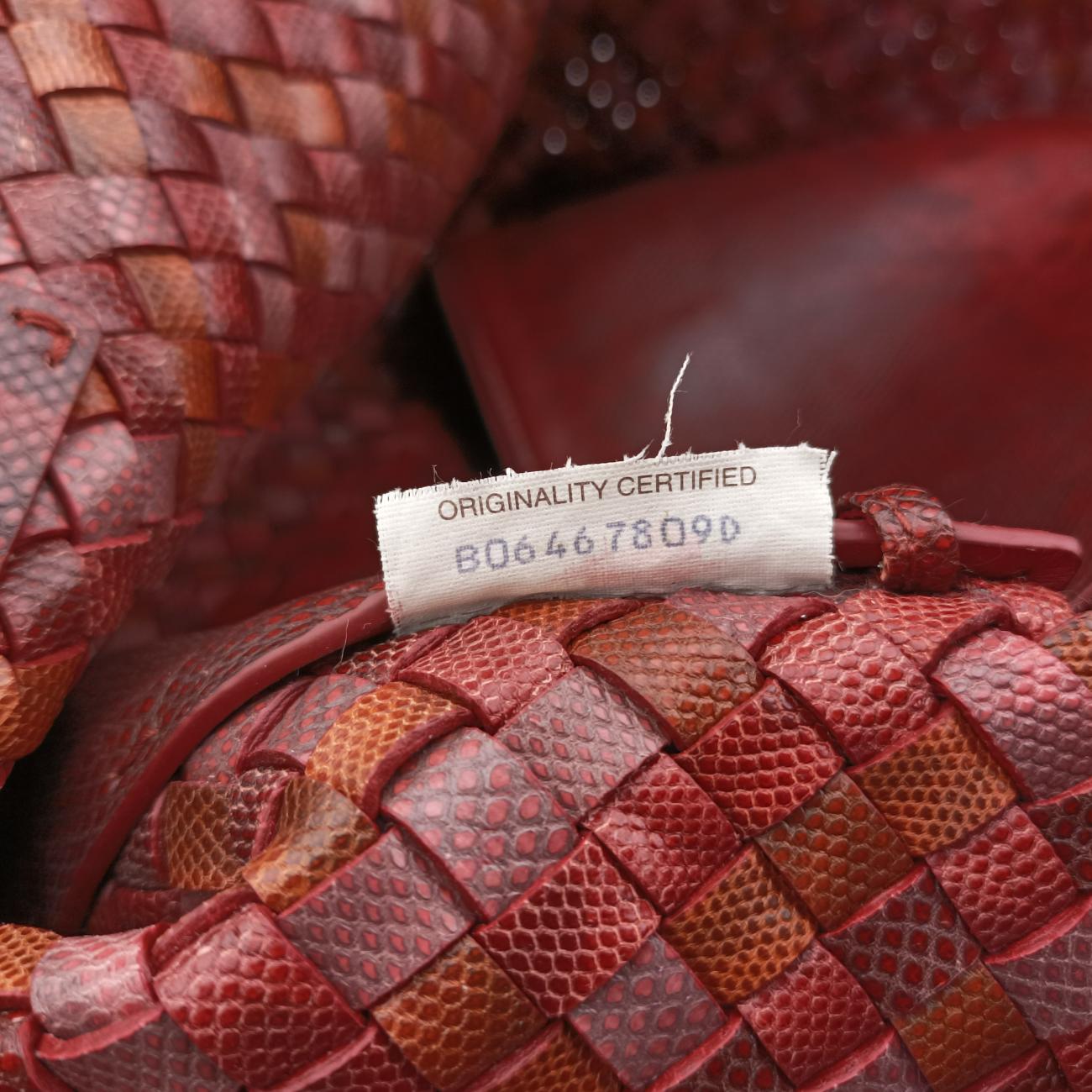 Intrecciato Red×Multicolour Leather B06467809Dイントレチャート レッド×マルチカラー レザー B06467809D