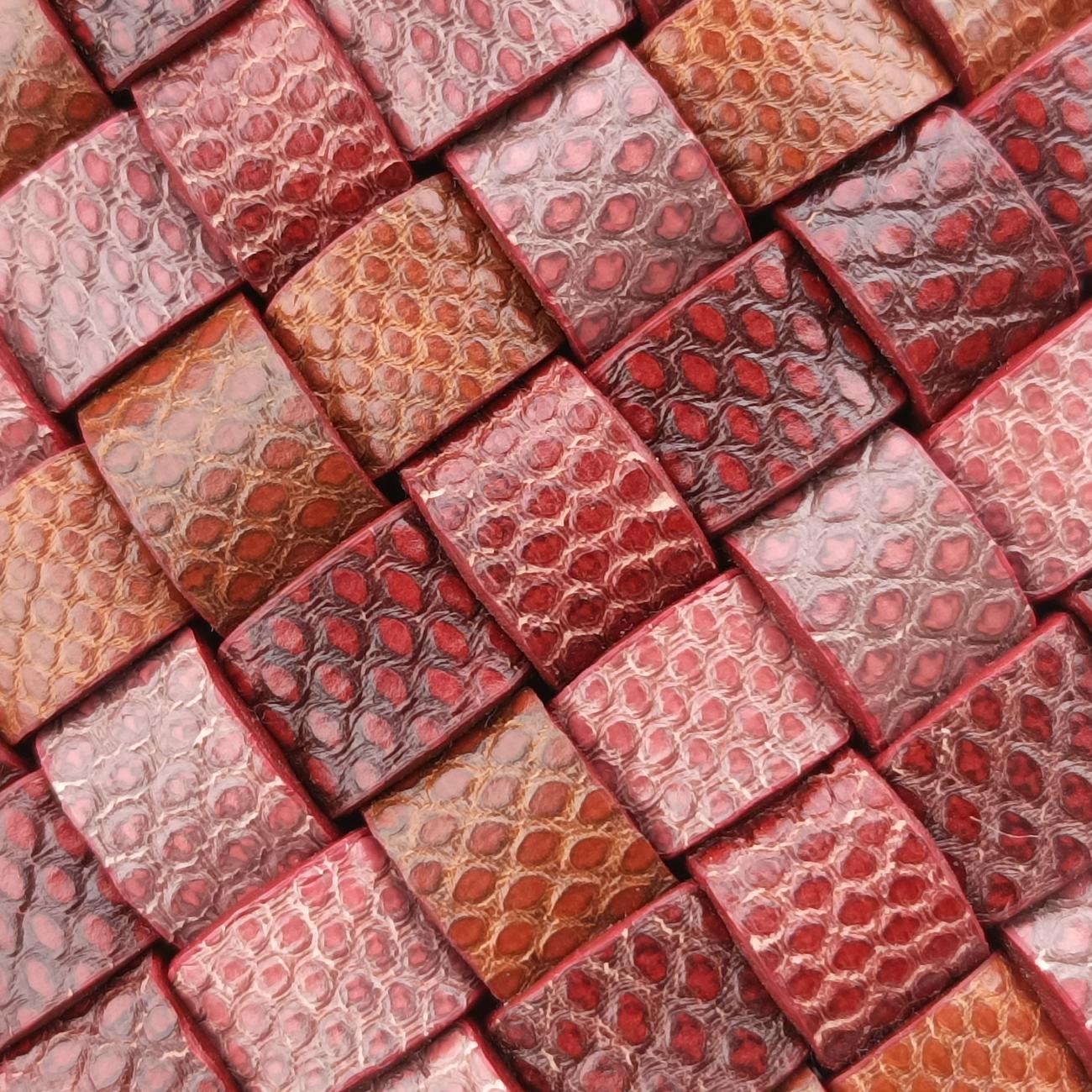 Intrecciato Red×Multicolour Leather B06467809Dイントレチャート レッド×マルチカラー レザー B06467809D