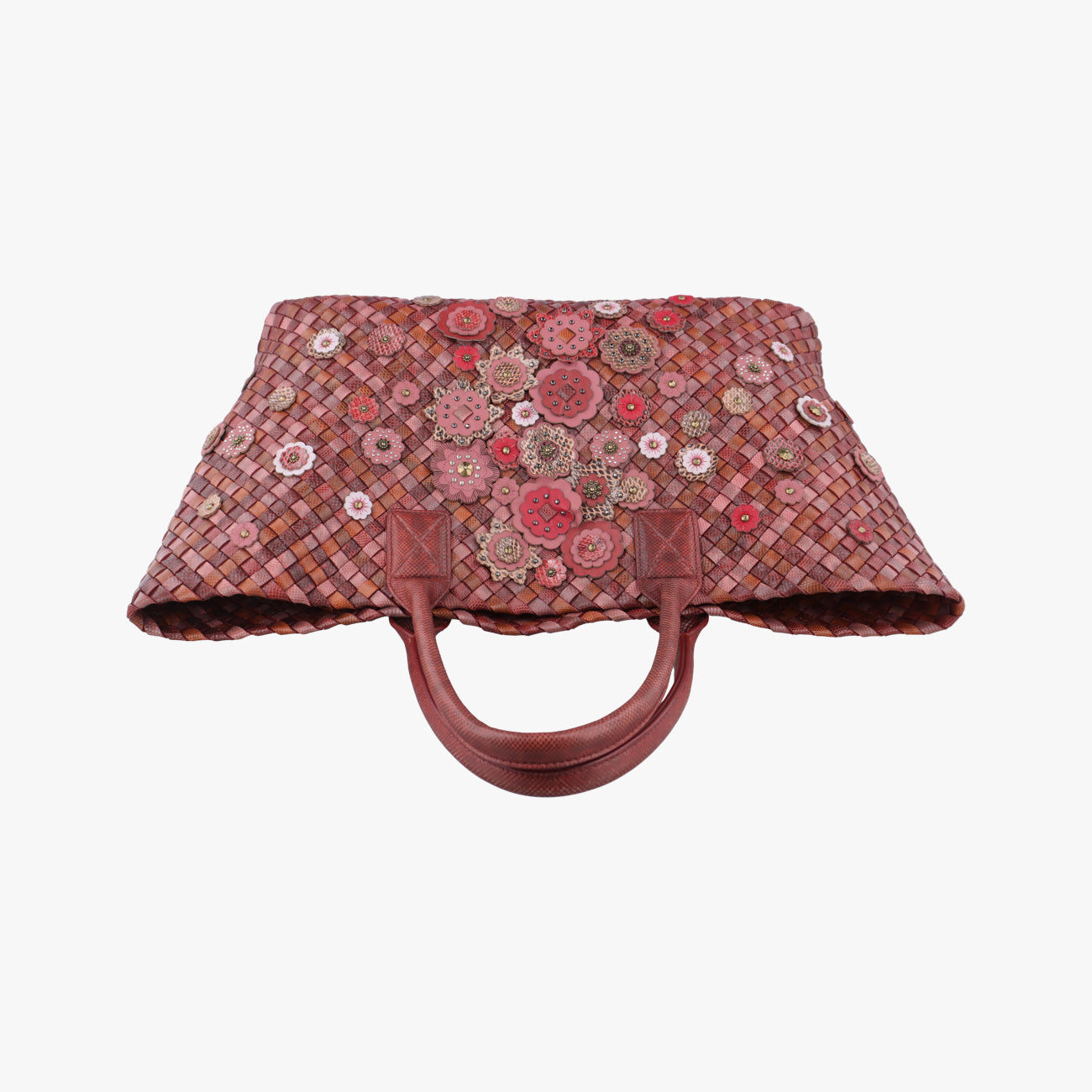 Intrecciato Red×Multicolour Leather B06467809Dイントレチャート レッド×マルチカラー レザー B06467809D