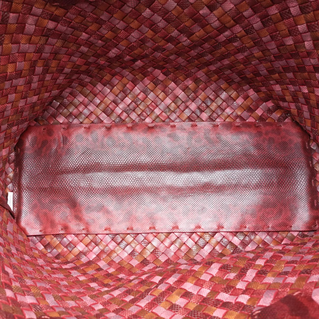 Intrecciato Red×Multicolour Leather B06467809Dイントレチャート レッド×マルチカラー レザー B06467809D