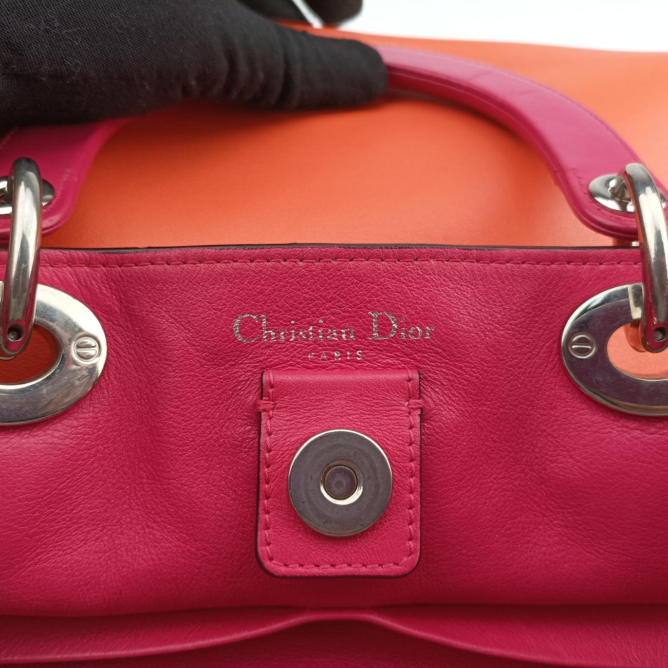 Diorissimo Orange×Pink Leather 19-MA-0113ディオリッシモ オレンジ×ピンク レザー 19-MA-0113