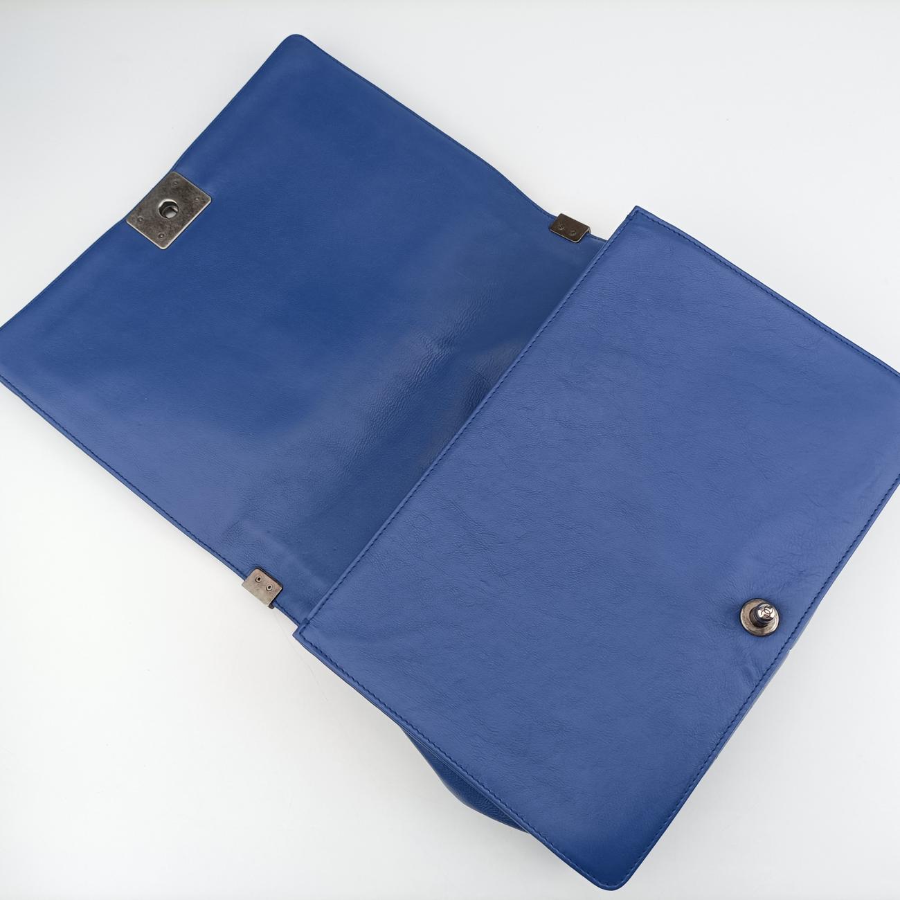 BOY CHANEL Blue leather A67087 17882920ボーイシャネル ブルー レザー A67087 17882920