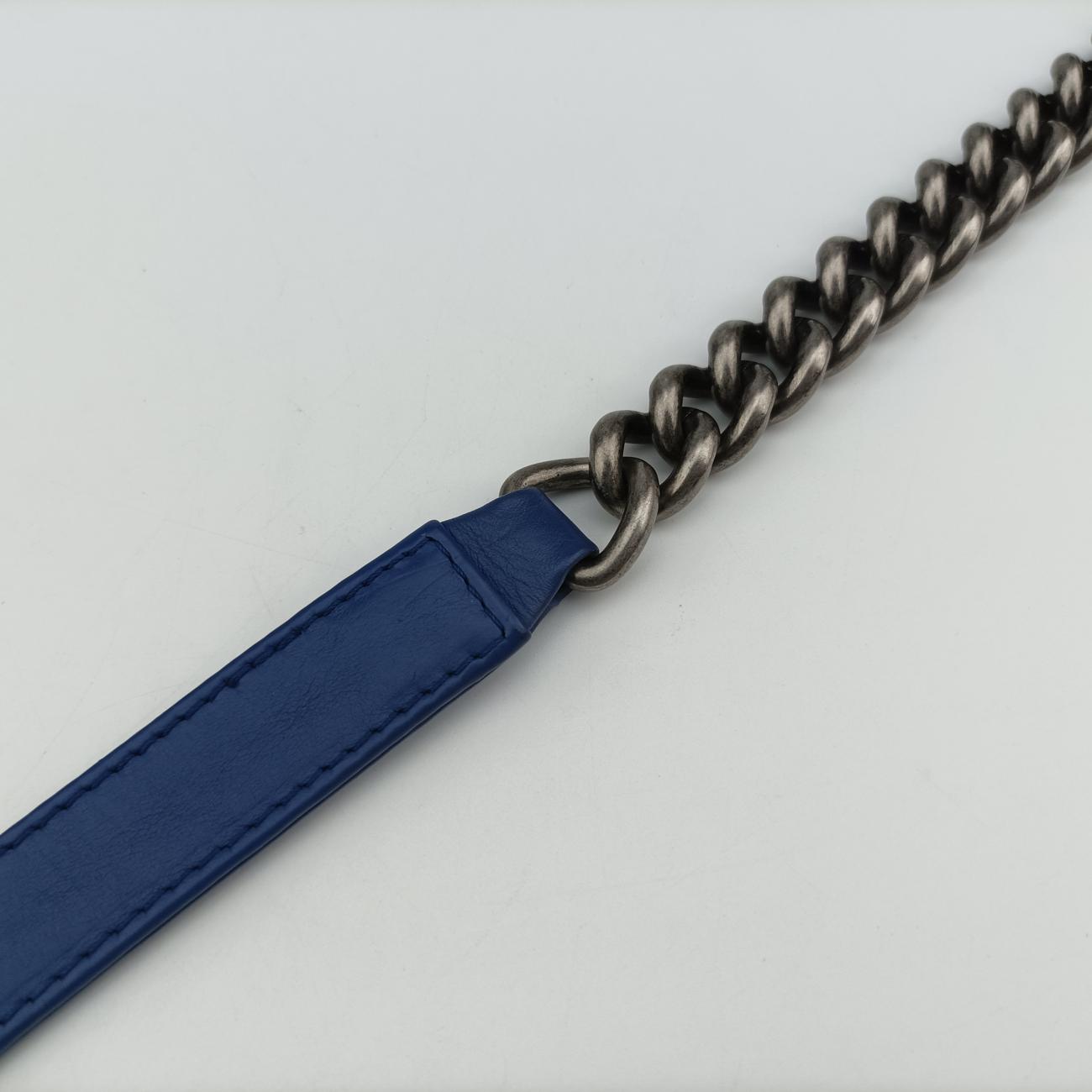 BOY CHANEL Blue leather A67087 17882920ボーイシャネル ブルー レザー A67087 17882920