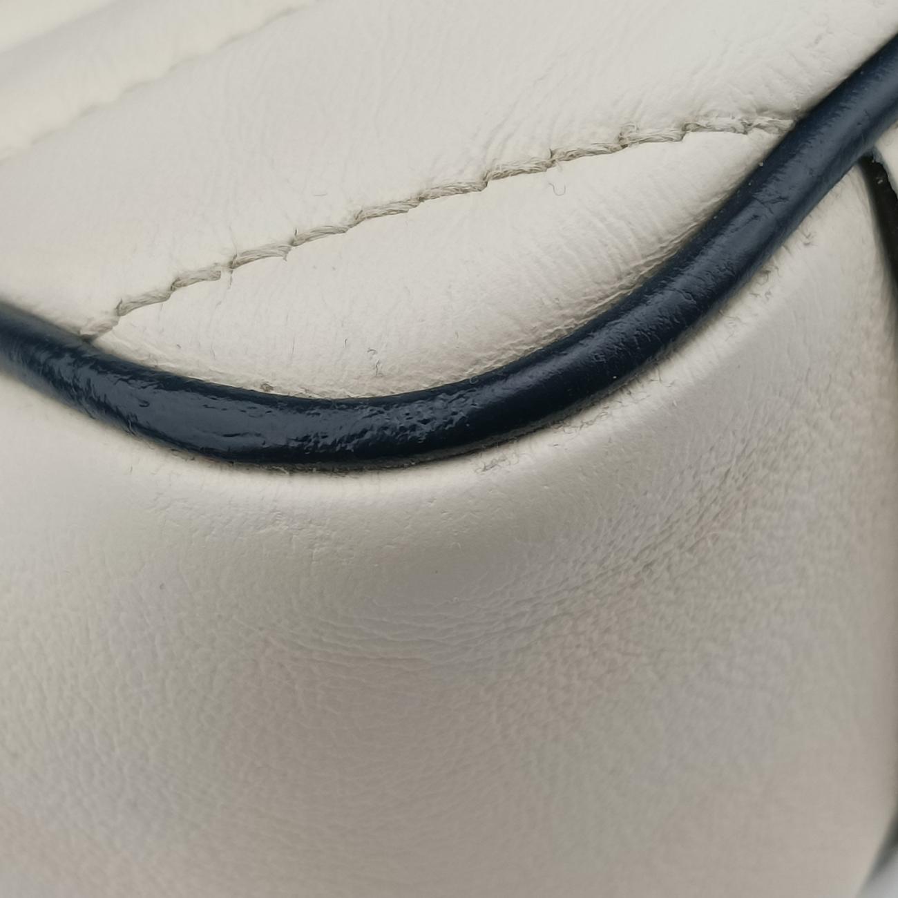 GG Marmont White×navy Leather 443497 B033547820GGマーモント ホワイト×ネイビー レザー 443497 B033547820