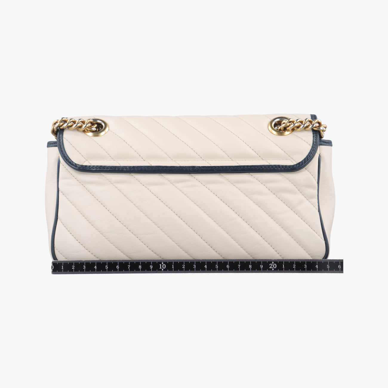 GG Marmont White×navy Leather 443497 B033547820GGマーモント ホワイト×ネイビー レザー 443497 B033547820