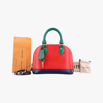 Alma BB COQUELICOT×VERT×INDIGO Epi M51292 SN4196アルマBB コクリコ×ヴェール×インディゴ エピ M51292 SN4196