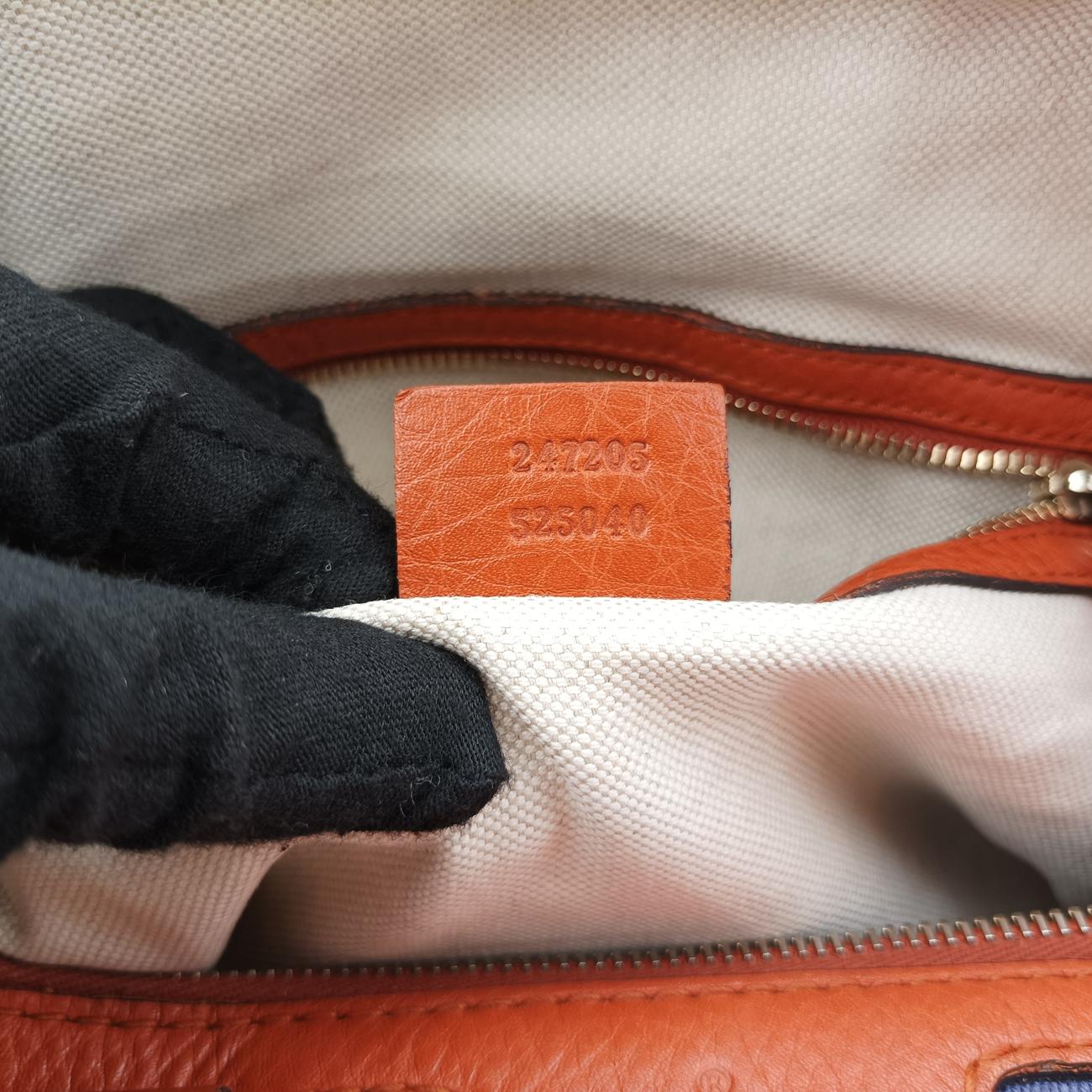 Sherry Line Orange x blue Leather 247205 E9107055シェリーライン オレンジ×ブルー レザー 247205 E9107055