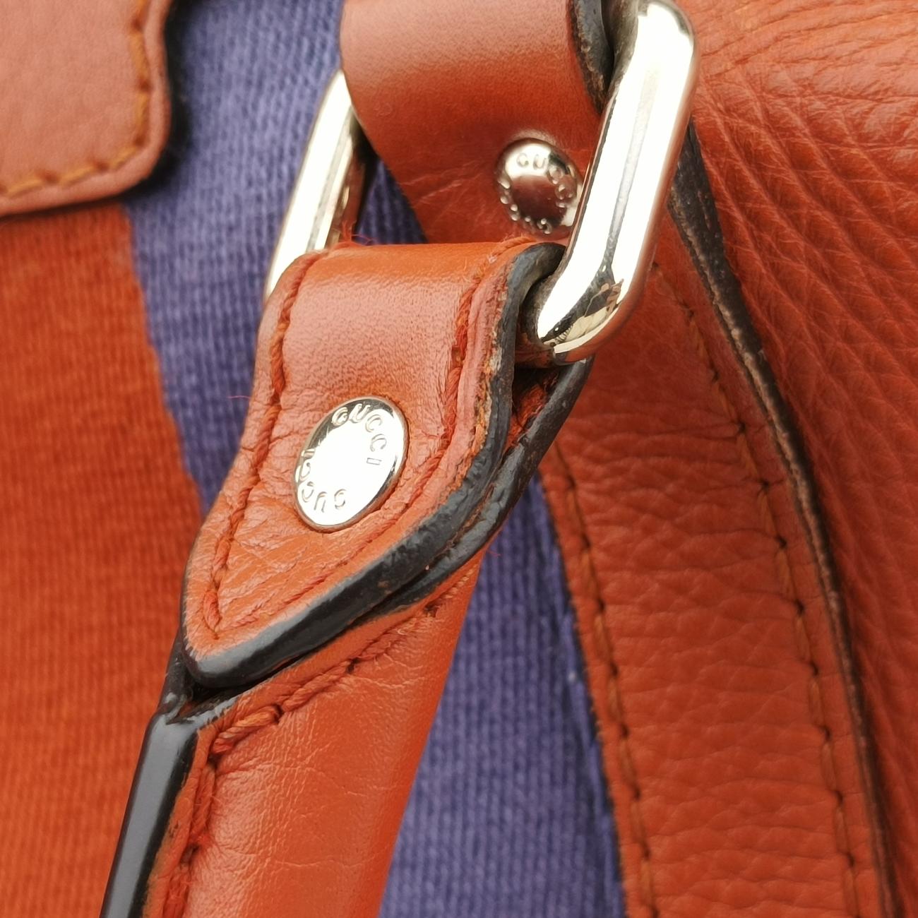 Sherry Line Orange x blue Leather 247205 E9107055シェリーライン オレンジ×ブルー レザー 247205 E9107055