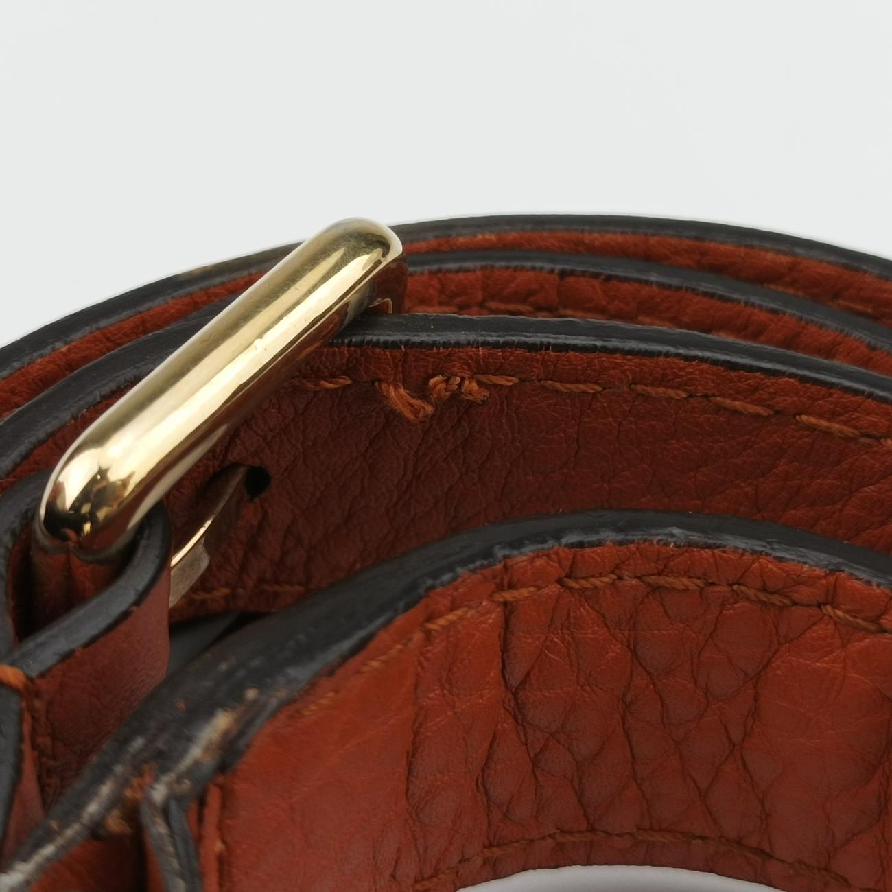 Sherry Line Orange x blue Leather 247205 E9107055シェリーライン オレンジ×ブルー レザー 247205 E9107055