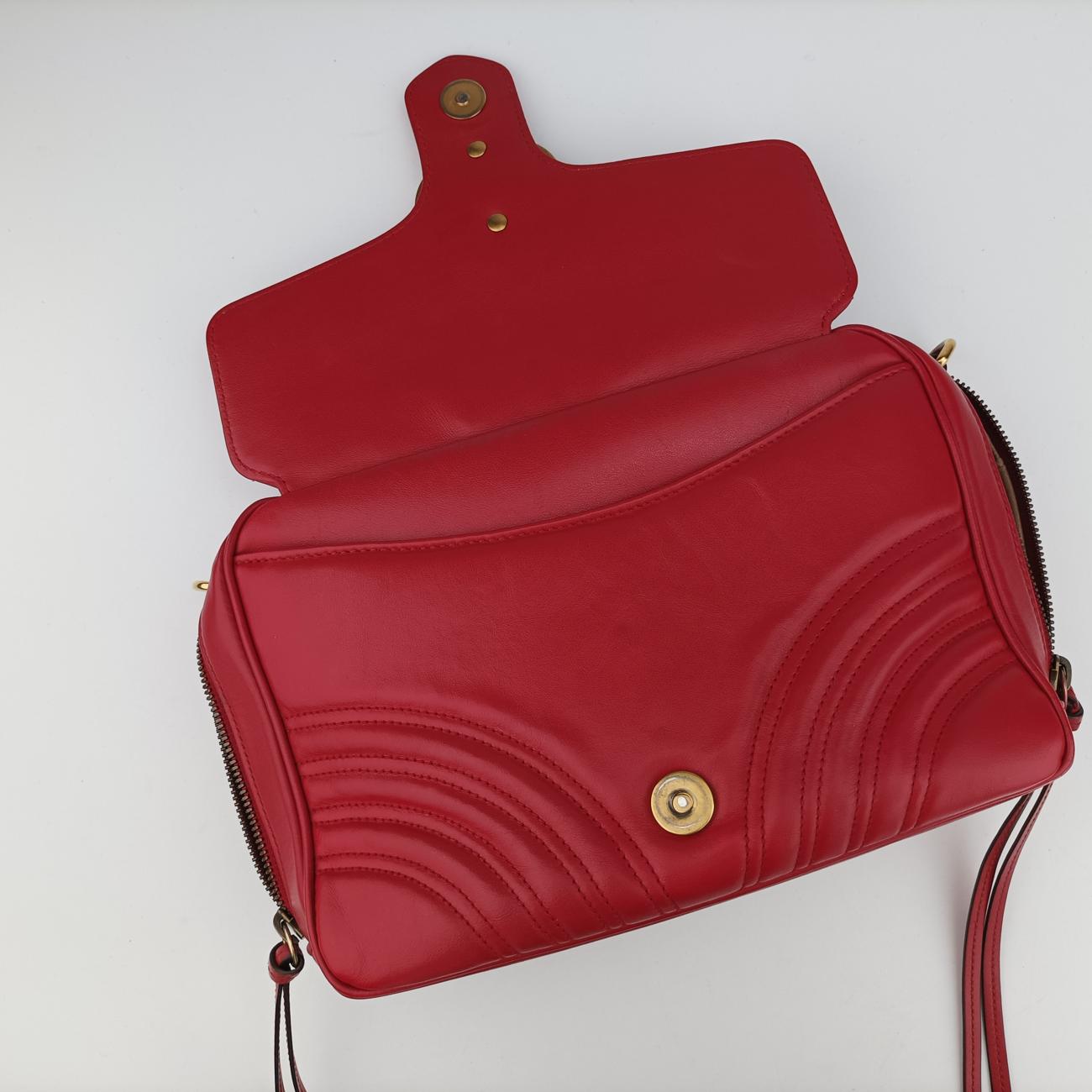 GG Marmont Red Leather 498100 F025013164GGマーモント レッド レザー 498100 F025013164