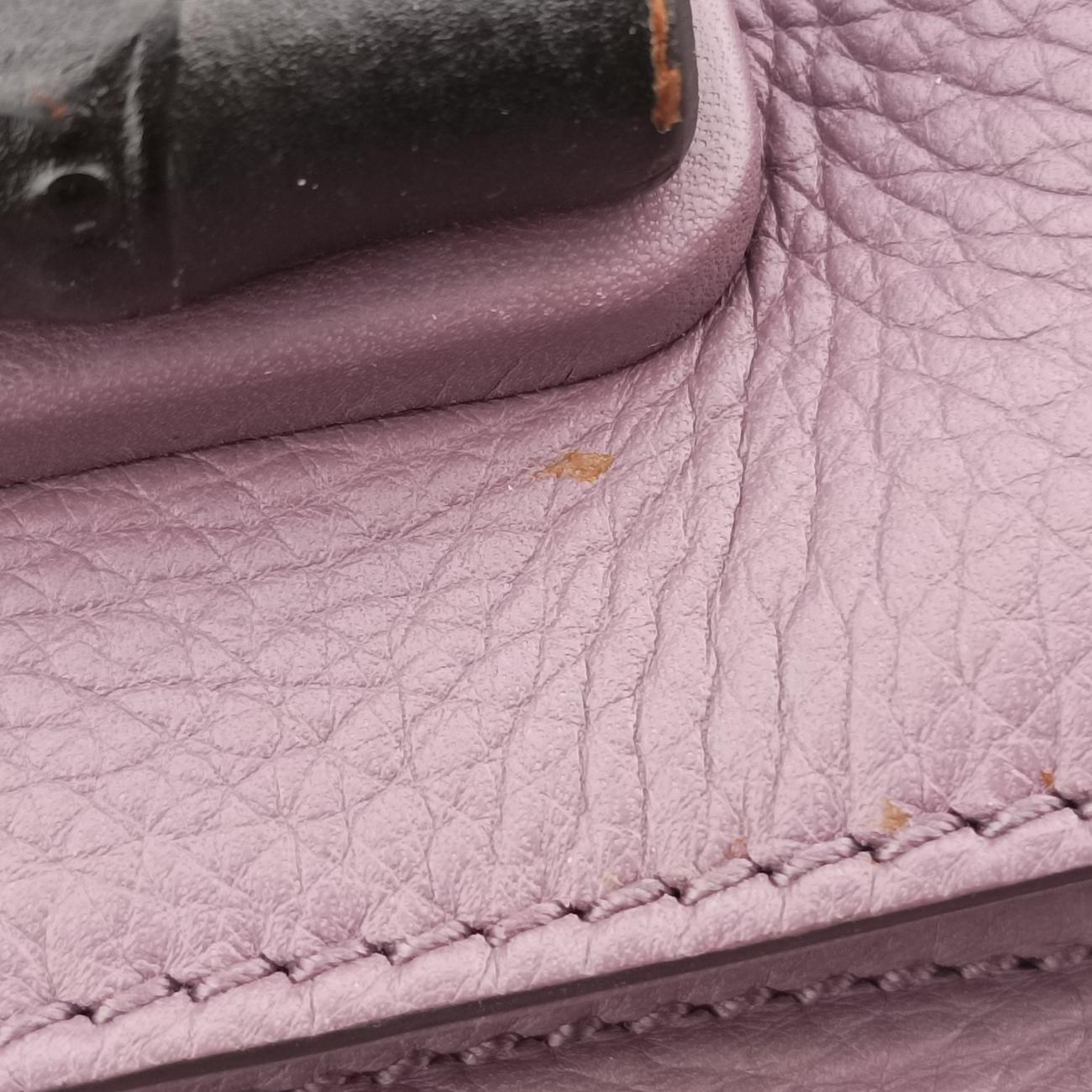 Bamboo fringe tassel Purple Leather 370833 A017708984バンブー パープル レザー 370833 A017708984