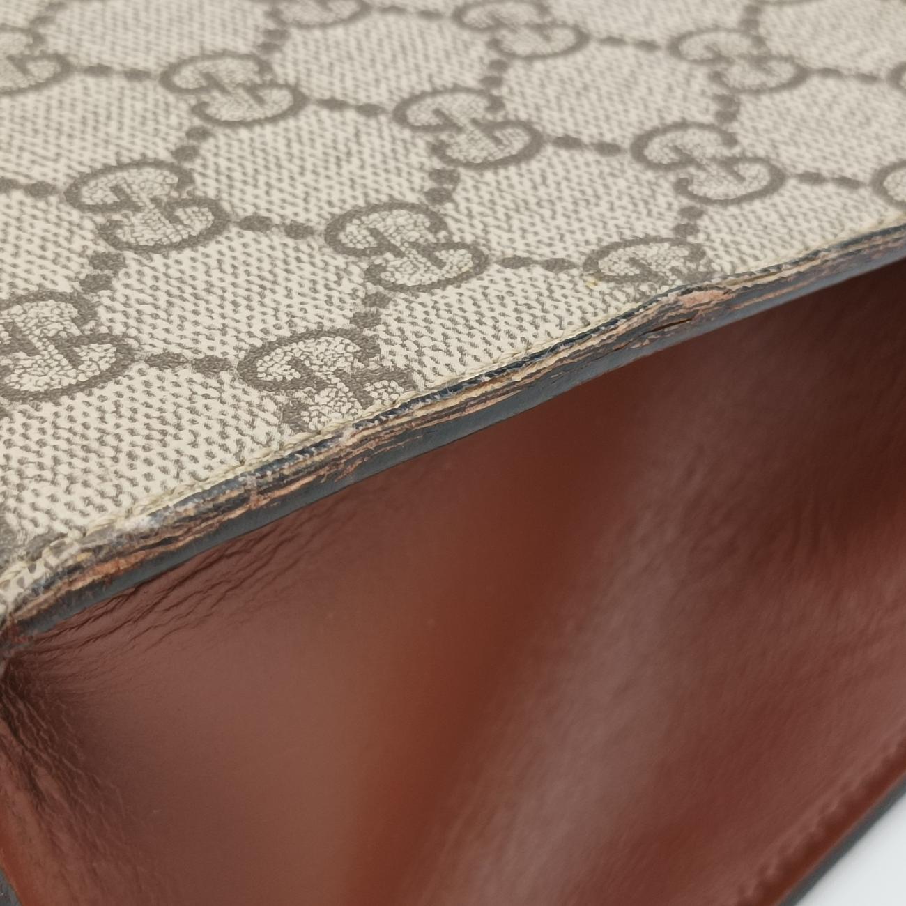 Padlock Beige×black PVC coated canvas×Leather 432674 E019975798パドロック ベージュ×ブラック PVCコーティングキャンバス×レザー 432674 E019975798