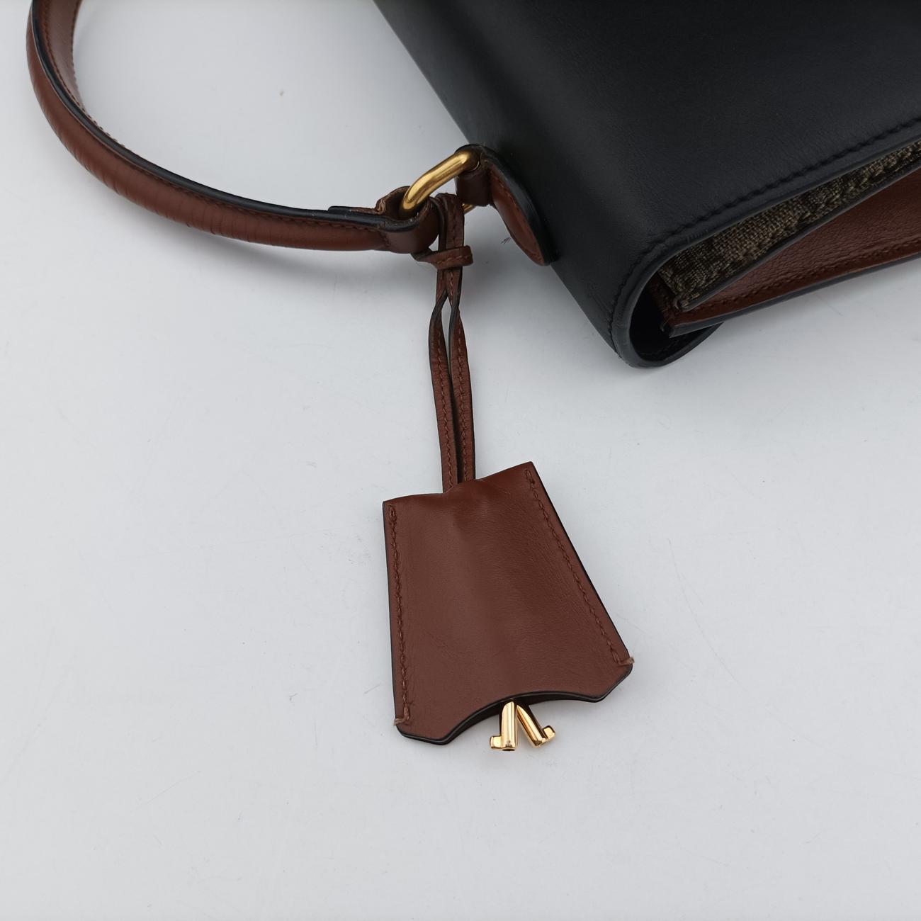 Padlock Beige×black PVC coated canvas×Leather 432674 E019975798パドロック ベージュ×ブラック PVCコーティングキャンバス×レザー 432674 E019975798