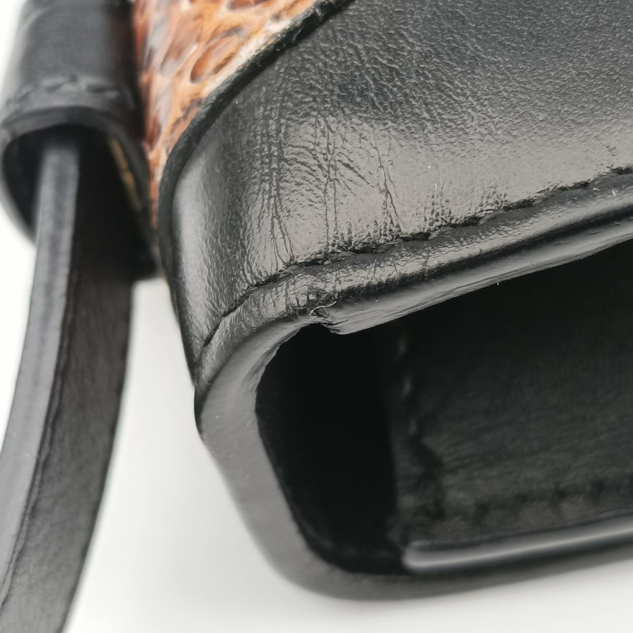 Osiride Beige×Black×Multicolour Leather×snakeskin 497995 C022870581オシリデ ベージュ× ブラック×マルチカラー レザー×ヘビ革 497995 C022870581