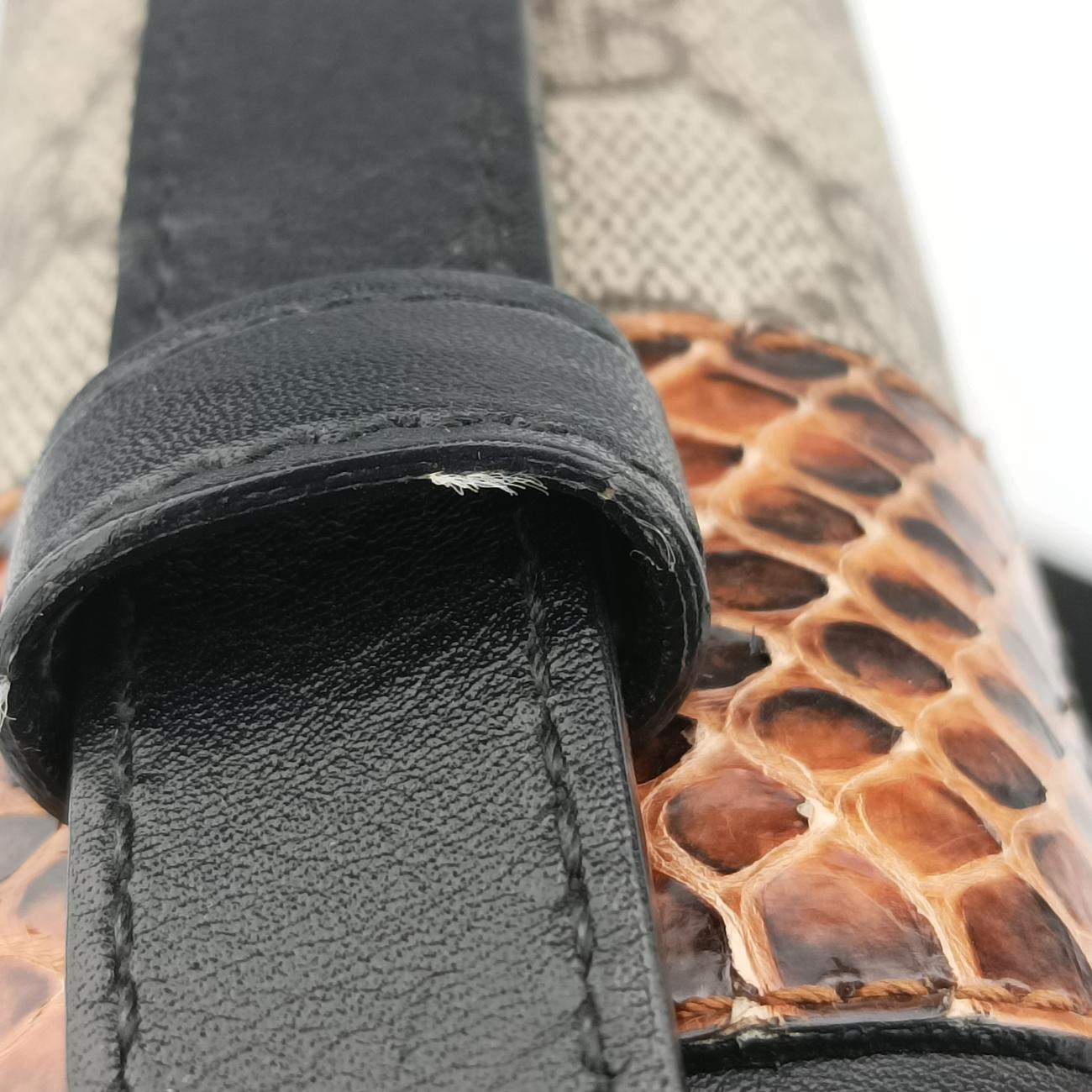 Osiride Beige×Black×Multicolour Leather×snakeskin 497995 C022870581オシリデ ベージュ× ブラック×マルチカラー レザー×ヘビ革 497995 C022870581