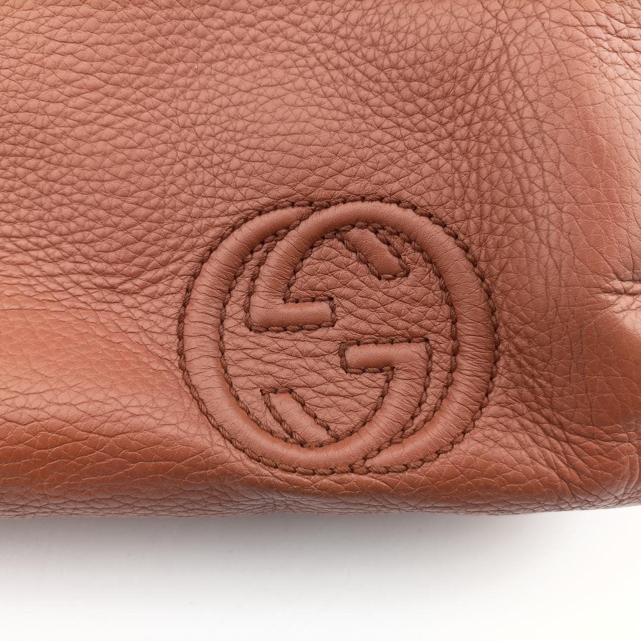 Soho GG logo Brown Leather 338970 I016401594ソーホー GGロゴ ブラウン レザー 338970 I016401594