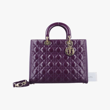 Lady Dior Purple Patent 15-BO-0142レディディオール パープル パテント 15-BO-0142