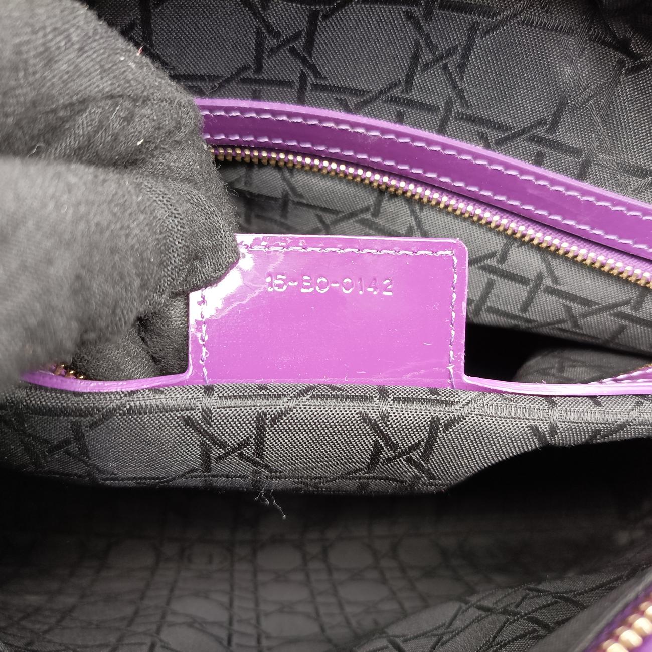 Lady Dior Purple Patent 15-BO-0142レディディオール パープル パテント 15-BO-0142