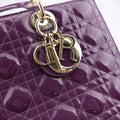 Lady Dior Purple Patent 15-BO-0142レディディオール パープル パテント 15-BO-0142