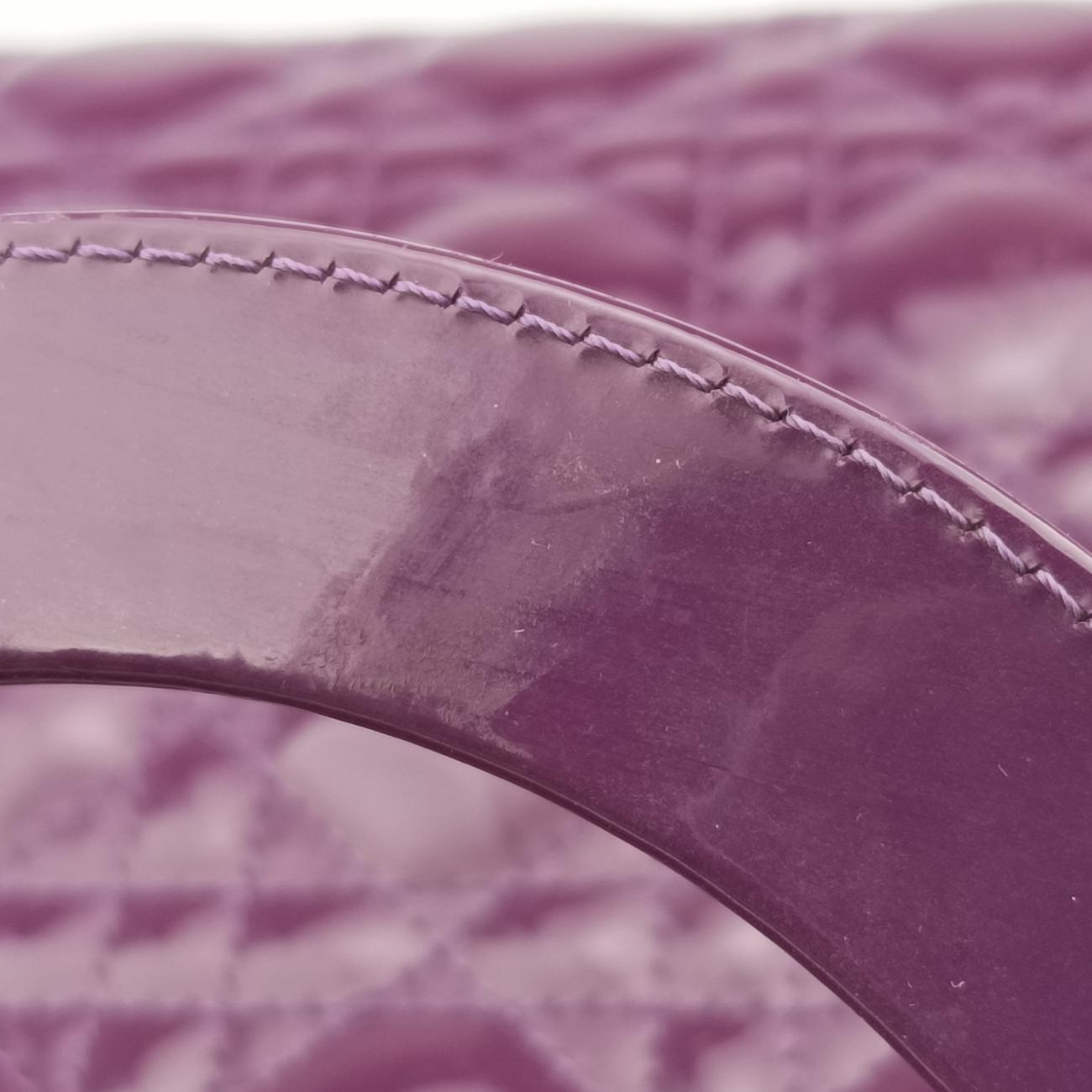 Lady Dior Purple Patent 15-BO-0142レディディオール パープル パテント 15-BO-0142
