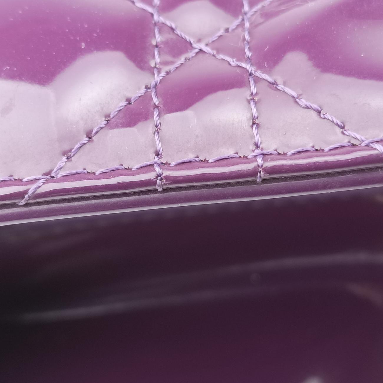 Lady Dior Purple Patent 15-BO-0142レディディオール パープル パテント 15-BO-0142