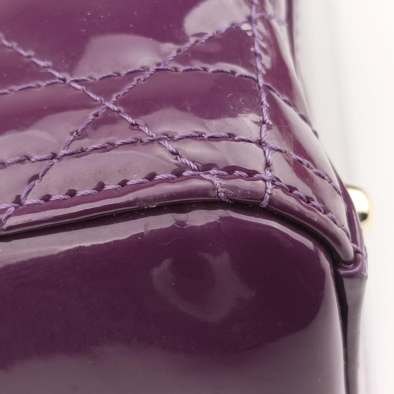 Lady Dior Purple Patent 15-BO-0142レディディオール パープル パテント 15-BO-0142