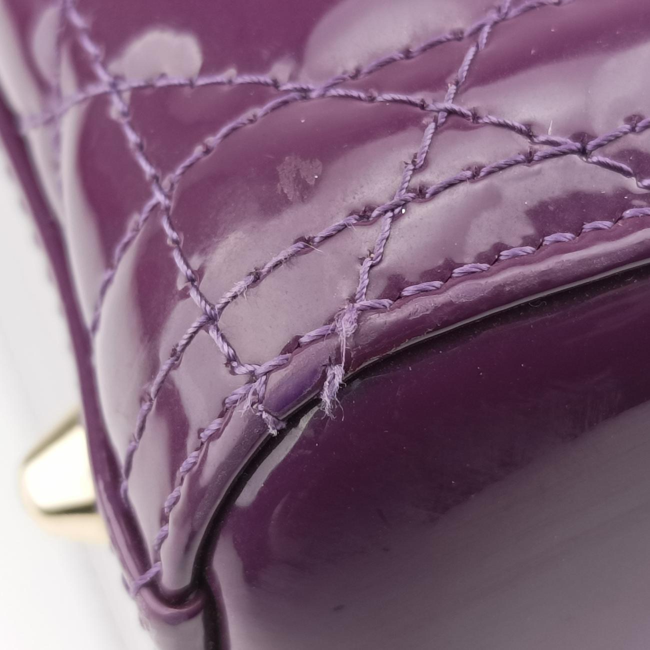 Lady Dior Purple Patent 15-BO-0142レディディオール パープル パテント 15-BO-0142
