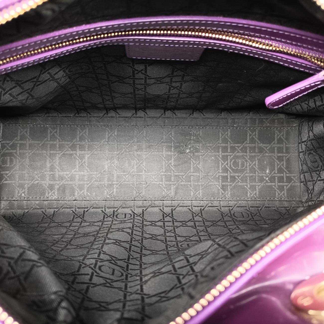 Lady Dior Purple Patent 15-BO-0142レディディオール パープル パテント 15-BO-0142