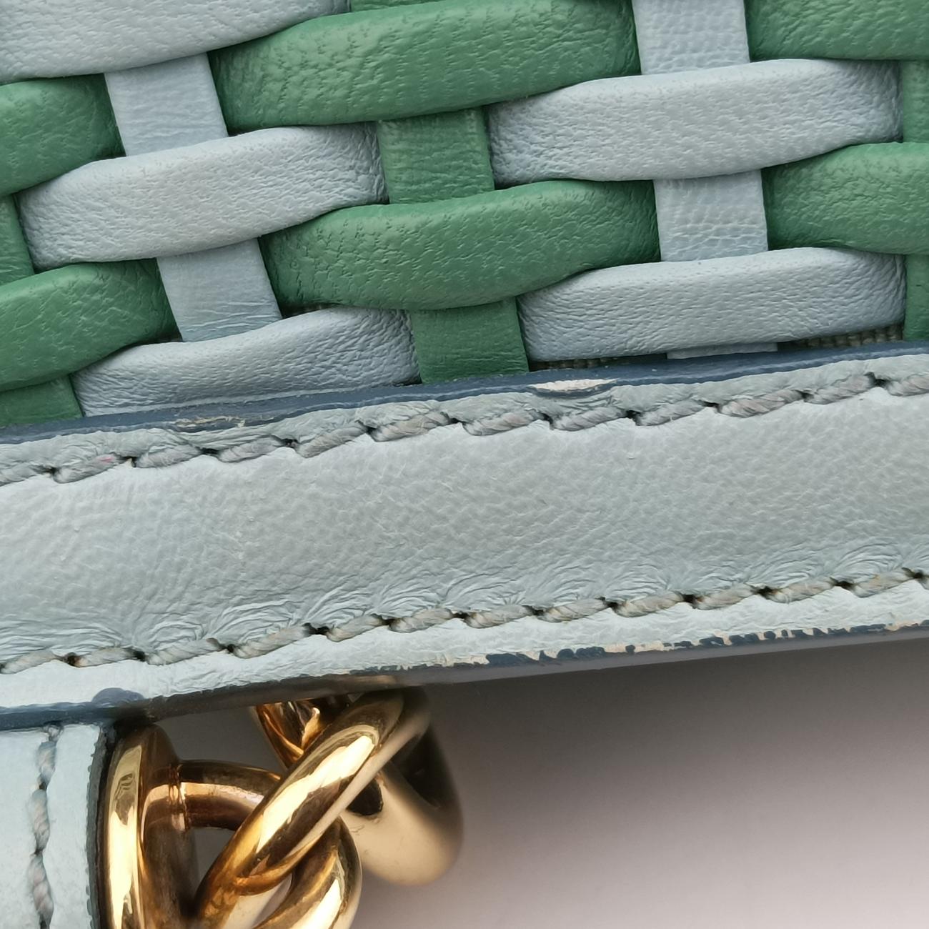 SICILY Green×Light blue Leather シシリー グリーン×ライトブルー レザー 