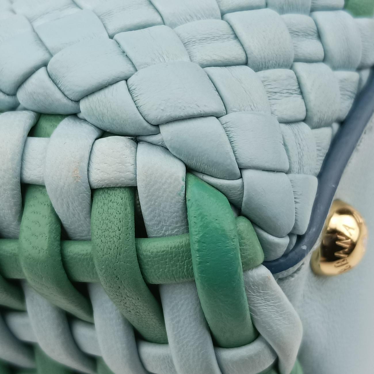 SICILY Green×Light blue Leather シシリー グリーン×ライトブルー レザー 