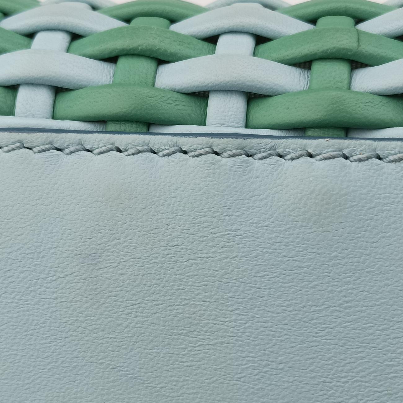 SICILY Green×Light blue Leather シシリー グリーン×ライトブルー レザー 