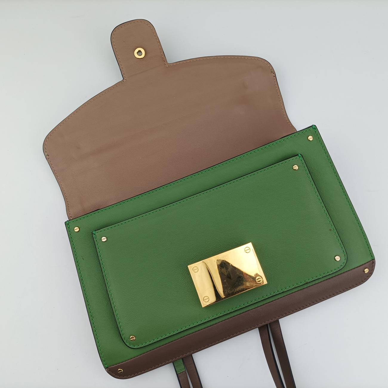 Rivet colorblock Green×grey Leather BL-H833VMP3リベット カラーブロック グリーン×グレー レザー BL-H833VMP3