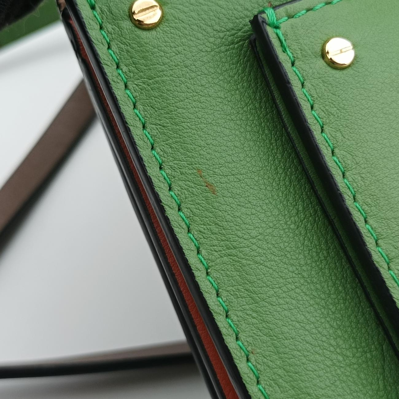 Rivet colorblock Green×grey Leather BL-H833VMP3リベット カラーブロック グリーン×グレー レザー BL-H833VMP3