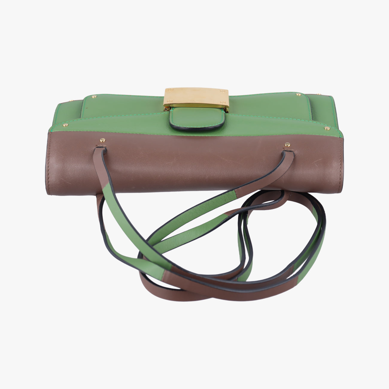 Rivet colorblock Green×grey Leather BL-H833VMP3リベット カラーブロック グリーン×グレー レザー BL-H833VMP3