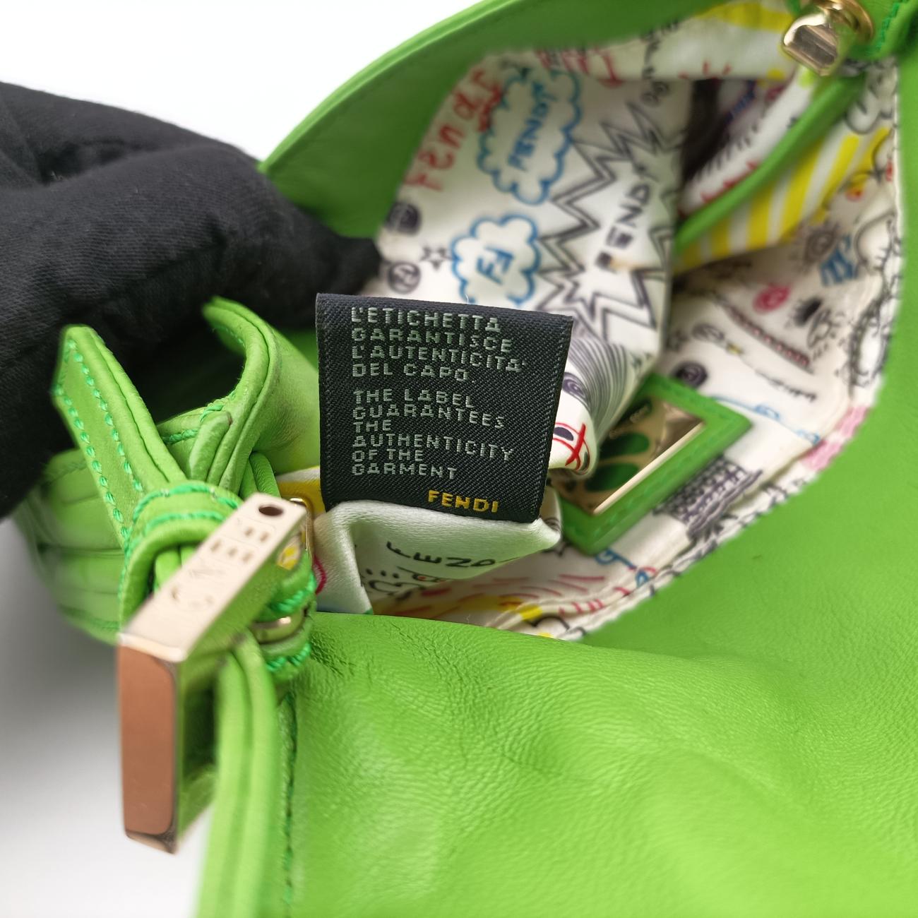 BAGUETTE Green Leather 8BK060 2415-8BK060-YME-088マンマバケット グリーン レザー 8BK060 2415-8BK060-YME-088