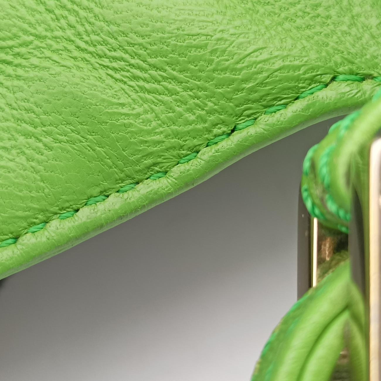 BAGUETTE Green Leather 8BK060 2415-8BK060-YME-088マンマバケット グリーン レザー 8BK060 2415-8BK060-YME-088