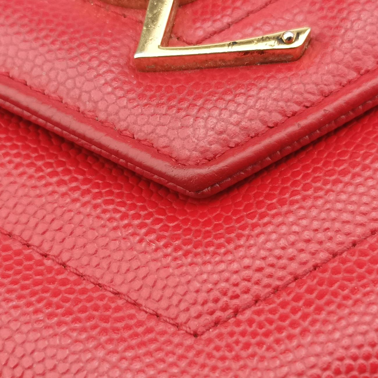 MONOGRAM Red Caviar Skin 377828 GUE377828.1214モノグラム レッド キャビアスキン 377828 GUE377828.1214