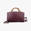 Bamboo Shopper Purple Leather 323660 D016266263バンブーショッパー パープル レザー 323660 D016266263