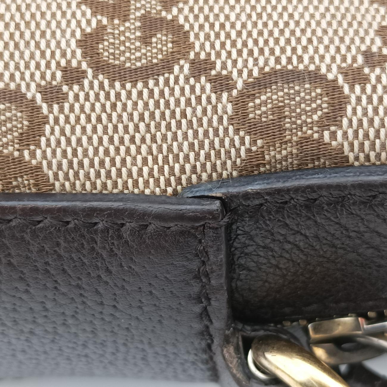 Bee Web Brown x Red x Green canvas x leather 412008 A019573417ビー ウェブ ブラウン×レッド×グリーン キャンバス×レザー 412008 A019573417