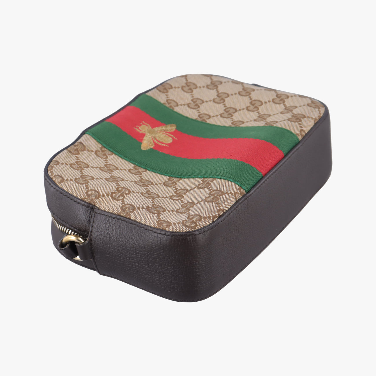 Bee Web Brown x Red x Green canvas x leather 412008 A019573417ビー ウェブ ブラウン×レッド×グリーン キャンバス×レザー 412008 A019573417