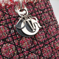 Lady Dior Pink×Multicolour Tweed x Leather 01-MA-0151レディディオール ピンク×マルチカラー ツイード×レザー 01-MA-0151